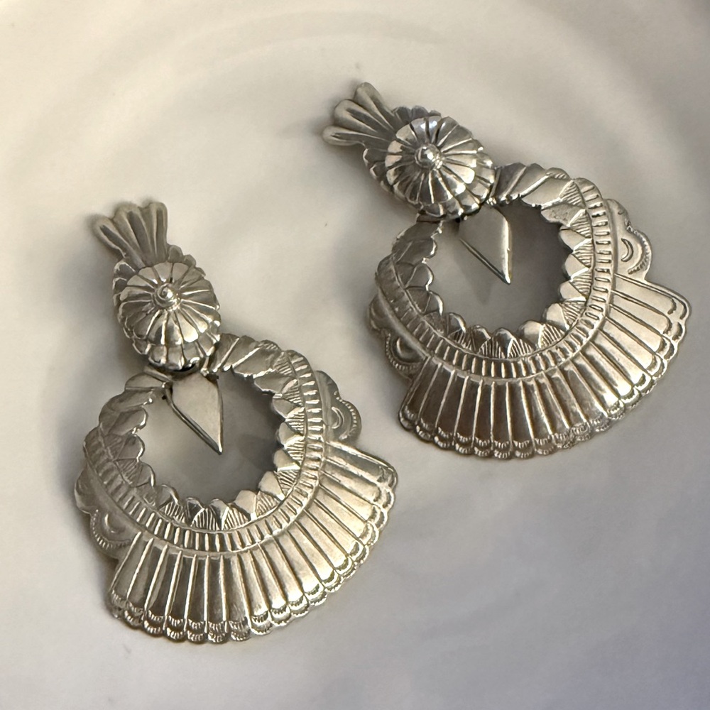 Vintage Clara Studio Urban Cowgirl Earrings Western Boho signed